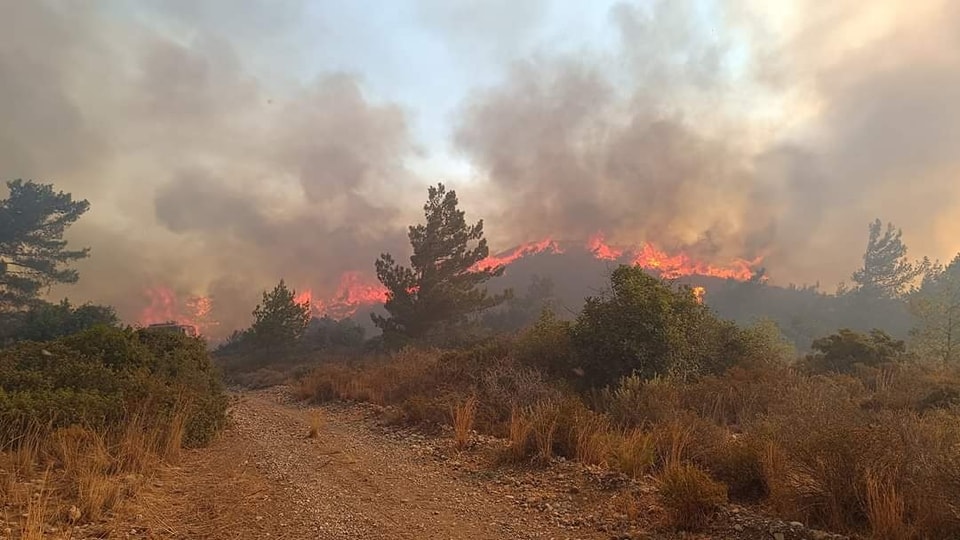 Rhodes island wildfires 2023